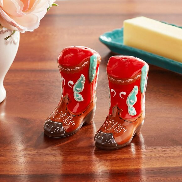 The Pioneer Woman Other - The Pioneer Woman Red Cowboy Boots Salt and Pepper Shaker Set